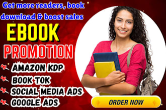 promote your ebook on amazon KDP, booktok promotion, facebook ads google ads