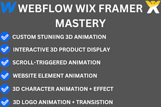 create 3d animated website framer website 3d animated webflow spline lottie wix