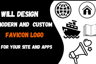 design modern and custom favicon for your site