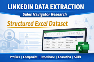 deliver bulk linkedin sales navigator search results data