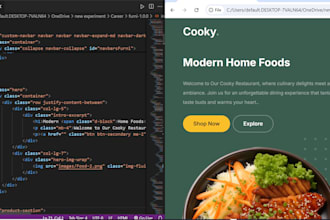make modern and responsive restaurant website design