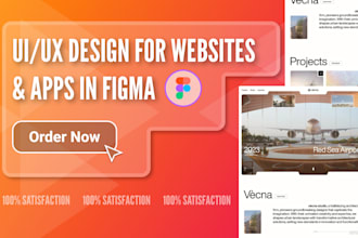 design professional UI UX for websites and apps in figma