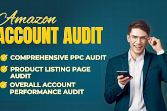 audit amazon fba account, PPC campaigns, product listings, create an action plan