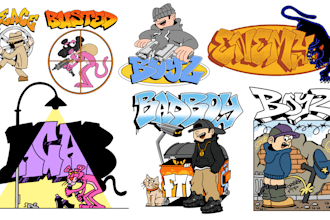 create cartoon, graffiti, and unique tshirt design for you
