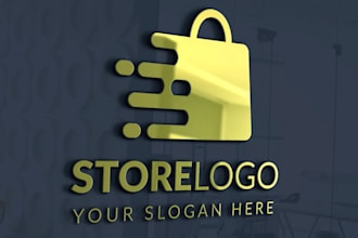 do minimalist custom line store, online shop logo