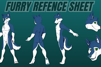draw furry reference sheet fursona character design anime ref sheet nsfw furry