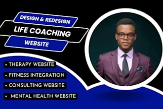 build life coaching website, therapy website, fitness website, health website