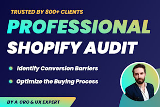 do a shopify audit focused on improving conversion cro and UX