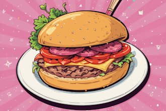 craete food pop art of your food