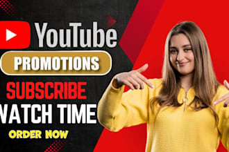 grow your youtube channel to gain subscriber and watch times
