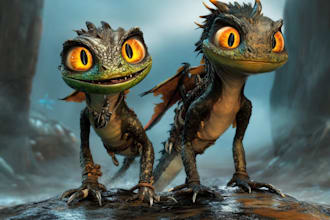 design a original characters, cartoons and caricatures