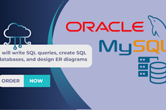 write sql queries, create sql databases, and design er diagrams