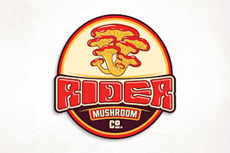 design awesome rider mushroom co logo