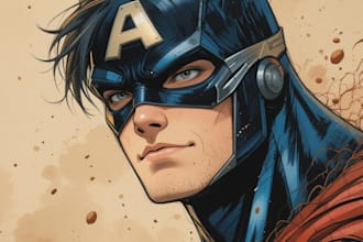 draw a realistic superhero portrait