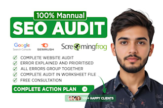 do complete website SEO audit, your site is not ranking, lets fix it