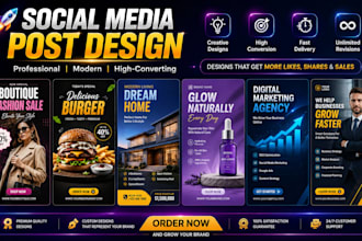 design social media posts for your brands advertisement