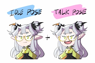 draw cute chibi pngtubers and cute chibi memes for you