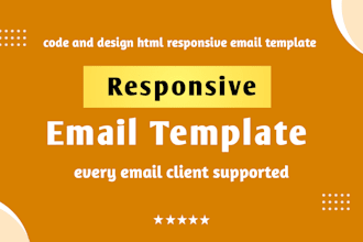 code and design HTML responsive email template