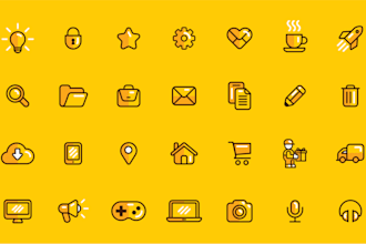 create custom, professional icons for web and app, fast and unique