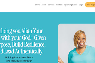 design life coaching website, consulting website for speakers, leaders, trainers