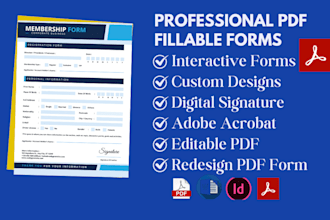 create interactive fillable pdf form or design your pdf form, adobe acrobat