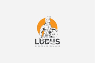 design gladiator concept gym logo