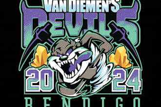 design inline hockey team logo