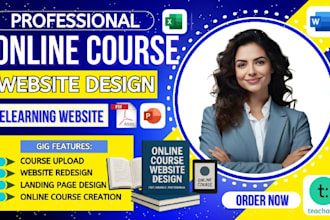 do microlearning online course website design on elearning website, kajabi podia