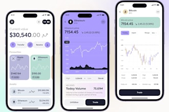 develop fintech app, crypto wallet app, payment app, investment app, wallet app