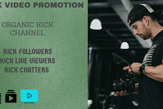 do organic kick channel promotion to gain active live viewers