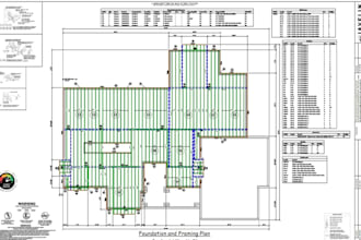 design your wood structure framing plan and foundation plan floor plan