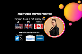 do crowdfunding campaign promotion for kickstarter, indiegogo, gofundme