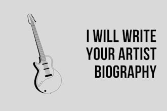 create your artist biography