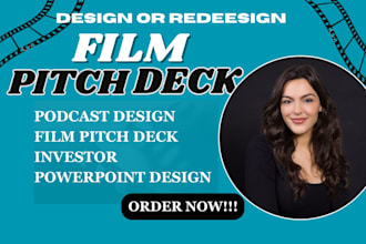 design film pitch deck, bible book, TV web series, show, podcast epk, lookbook