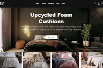 design bed shopify mattress store furniture website pillow store