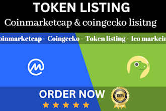 list your token and coin on coinmarketcap or coingecko