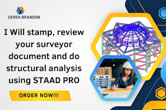 stamp, review your surveyor document and do structural analysis using staad pro