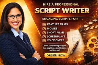 write professional short film script screenplay with engaging story and dialogue