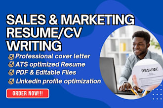 write  and design a killer sales and marketing resume that gets noticed