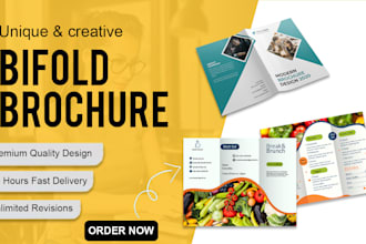 design bifold brochure, trifold brochure, booklet, leaflet flyer for you