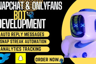 develop automated snapchat bot, onlyfans bot instagram, telegram bot discord bot