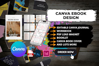 do canva ebook design ebook formatting journal workbook booklet PDF lead magnet