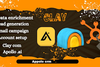set up clay, clay com workflow, hubsport crm, zapier and apollo ai