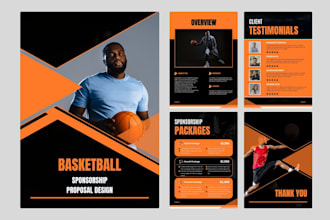 design athletic sponsorship proposal, sports pitch deck
