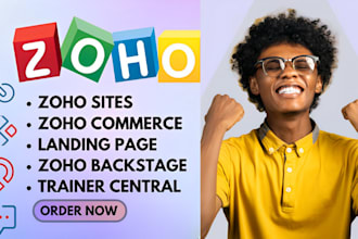 setup zoho crm, zoho site, zoho landng page, zoho book hubspot crm zoho crm