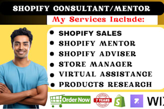 be your shopify expert sales coach, mentor, consultant and marketing analysis