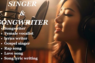 be your female blue singer, lyrics writer, rock singer, melody vocalist