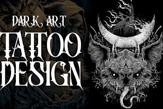 create bold, custom dark art tattoo designs