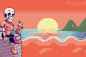 create pixel art backgrounds, props and animations