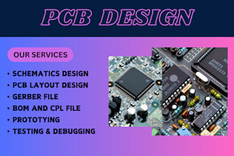 design custom pcb boards, circuit schematics, prototypes, gerbers, 3d models